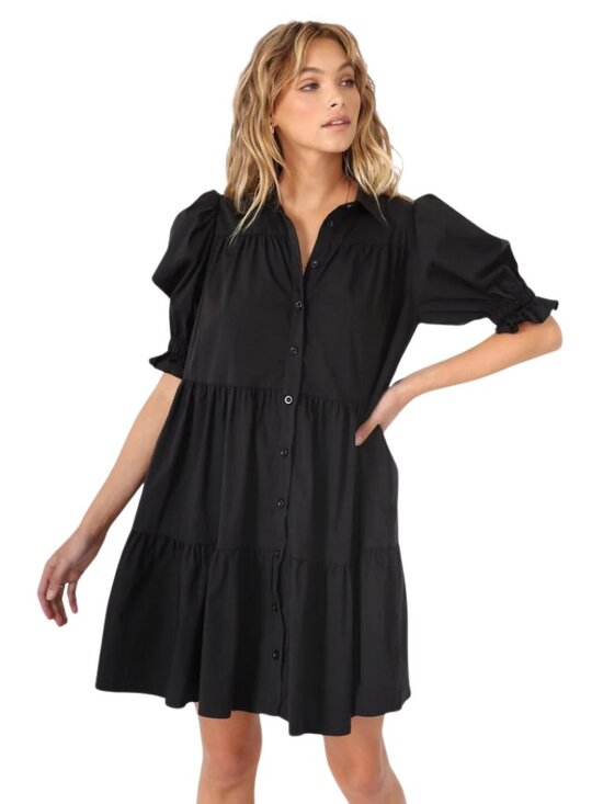 Madison the Label Cecilie Baby Doll Dress Black – Size S Excellent - Picture 1 of 12